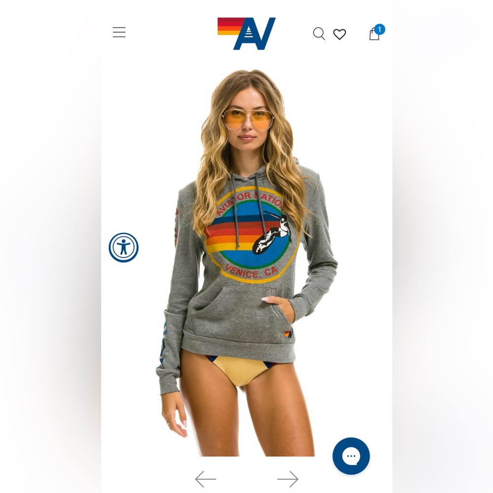 Aviator Nation Grey Hoodie